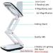 yuoseg Lighted Desk Magnifying Glass Lamp with Light on Stand Led Portable Pocket Magnifier Visor Folding 3X for Reading Hobby - Buy Online on SooperMarket.com