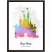 Personalised Cinderella Castle Watercolour Art Print - Disney Land/World Memories Keepsake. Children's Gift Nursery Decor - Walt Quote, A4 A5 - Buy Online on SooperMarket.com