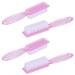 Yebeauty Nail Brush Fingernail Cleaner 4 Pack - Hand and Toe Scrubbing Brush for Pedicure - Clear Pink Plastic Nail Scrubber - Buy Online on SooperMarket.com