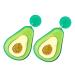 Abaodam 4 Pairs Avocado Earrings Avocado Gifts Avacado Bridal Earrings for Wedding Fashion Earrings for Women Sushi Go Drop Earrings Avocados Accessories Acrylic Miss Personality