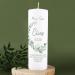 Buy Striefchen Personalized Baptism Candle - 25cm High with Eucalyptus Motifs | International Shipping Available - Buy Online on SooperMarket.com