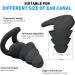 Sleeping Noise Cancelling Ear Plugs - Reusable Silicone, Washable, Hearing Protection for Sleep, Snoring, Work, Travel, Concert, Motorcycle - Black - Buy Online on SooperMarket.com