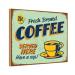 vianmo Wooden Wall Sign 20 x 30 cm Coffee Fresh Brewed Coffee Served