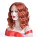 Short Wavy Curly Bob Red Lace Front Wig - 20 Heat Resistant Synthetic Hair for Women & Girls - Buy Online on SooperMarket.com