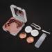 Portable Marble Mirror & Contact Lens Container Set | Square Design with Lens Cleaner Tweezer & Rose Gold Accents - Buy Online on SooperMarket.com