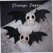 Dark Gothic Skull Bat Hair Clips for Halloween | Perfect for Cosplay & Parties | Edge Clip Hairpin - Buy Online on SooperMarket.com