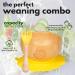 Bamboo Baby Weaning Set - Suction Bowl, Plate, Spoon & Fork in Yellow - Buy Online on SooperMarket.com