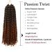 Shop YDDM Passion Twist Hair - 12 Inch Crochet Braids 7 Packs - Synthetic Extensions T1B-30# for Long Bohemian Styles - Buy Online on SooperMarket.com