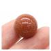 Natural Crystal Rough 16mm Round Natural Crystal Quartz Transfer Ball Polished Gemstone Beads Specimen DIY Jewelry Home Natural Stone (Color : Gold Sand Stone Size : 1PC)
