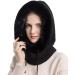 Feoya Storm Hood Ladies Balaclava - Winter Warm Fleece Ski Cap & Neck Warmer - Black Cycling Hat & Scarf - Buy Online on SooperMarket.com