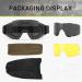 NICBOOY Airsoft Tactical Goggles | Interchangeable Lenses & Military Sunglasses - Buy Online on SooperMarket.com