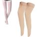 Thigh-High Compression Stockings for Varicose Veins - Beige 23-32 mmHg Closed Toe Sports Socks | International Shipping Available - Buy Online on SooperMarket.com