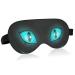 Haskirky Light Blocking Eye Mask Breathable and Adjustable Adult Men and Women Travel on Business Trips Yoga Meditation Light Smooth Comfortable Eye Mask Office Deep Sleep Goodies Black Cat Eyes Sm
