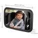Shatterproof Baby Car Mirror for Backseat | Adjustable Rear View Mirror for Infants, Kids, and Pets - Black - Buy Online on SooperMarket.com