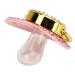 Gold Baby Pacifier Set with Rhinestones - Lightweight Pacifier for 6-18 Months (Letter A) - Perfect for Home Use - Buy Online on SooperMarket.com