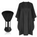 Black Hair Cutting Cape with Neck Duster Brush Professional Barber Cape Hairdressing Gown Waterproof Salon Barber Gown with Adjustable Barbers Cape for Hair Styling Cutting Coloring Styling