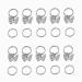 20PCS Hair Beads For Women Braids Jewelry For Hair Dreadlocks Accessories Metal Gold Silver Clips For Hair Braiding Beard Decoration For Girls Women one color B