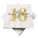 20 napkins for 18th birthday 33x33 cm - white gold black