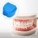 Denture Box Retainer Case Denture Storage Bath Box Denture Holder Box Cleaning Box Lightweight and Portable Cleaning Box with Filter (M Blue) M Blue - Buy Online on SooperMarket.com