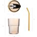 BLUEPOLAR 13oz Amber Tumbler Water Bottle with Straw and Lid - Insulated Glass Coffee Mug - Buy Online on SooperMarket.com