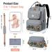 Buy Tonyeee Personalized Diaper Backpack | Stylish Travel Baby Bag with Removable Cross Body Bottle - Gray - Buy Online on SooperMarket.com