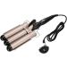 KUIKUI Three Barrel Curling Iron Wand for Effortless S-Shaped Waves - Adjustable Hair Curler Waver Crimper Hair Styling Tool - Buy Online on SooperMarket.com