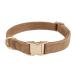 YUDOTE Ultra-soft dog collar natural cotton cord for small dogs with sensitive skin brown S (1 pack) brown