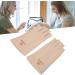 Manicure Gloves UV Protection Stretchy Breathable Fingerless Fiber Cotton Nail Lamp Gloves for Home Salon Grey (Light Yellow) - Buy Online on SooperMarket.com