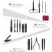 Manicure Set Nail Set Nail Clipper Kit Professional - Stainless Steel Pedicure Set Nail Grooming Kit of 15pcs with Case for Travel (Black/Red) - Buy Online on SooperMarket.com