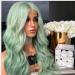 BGHJUE African Wig Big Green Wave Lace Front Human Hair Wigs Brazilian Straight Wig Pre Plucked Hairline With Baby Hair Lace Wig