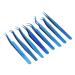 Premium 8-Part Steel Eyelash Extension Tweezers Set - Precision Fine Pointed Tools for Professionals - Buy Online on SooperMarket.com