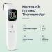 No-Touch Digital Forehead Thermometer for Adults and Kids - High Accuracy, Ultra Clear LED Screen, Fever Alarm - White - Buy Online on SooperMarket.com