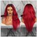 BGHJUE N Wigi S A Wig Wigs Short Hair Forwomen Synthetic Ombre Temperature Fiber Hair Red Curly Hair