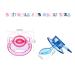 Landofgenie Adult Size Pacifier - Large Shield Gloss Transparent Design - 2 Pack (Blue & Pink) - International Shipping Available - Buy Online on SooperMarket.com