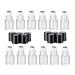 12 pieces 2ml mini clear glass roll-on bottles empty refillable essential oil glass roller ball bottle perfume lip gloss cosmetics sampling bottles container with black cap