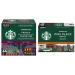 Starbucks French Roast Dark Roast Ground Coffee K-Cup Pods 44 ct Box & Pike Place Medium Roast K-Cups Single Serve Keurig Compatible Coffee Pods for Keurig Brewers - 24 Capsules