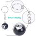 Aboiledy 2 Pieces Billiard Ball Keychain Creative Black 8 Ball Key Ring for Happiness | 25mm Plastic Keychain for Pool Enthusiasts - Buy Online on SooperMarket.com