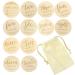 Mile stone cards baby wood milestone cards pregnancy milestones card monthly gift for birth young girl gift for expectant mothers parents babyparty (12 pieces)