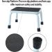 Sattiyrch 9.5 Step Stool - Anti-Skid Rubber Platform, Elderly Friendly, Heavy Duty, Easy Assembly - White/Black - Buy Online on SooperMarket.com