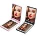 Compact Makeup Mirror Magnifying Mirror with Light Foldable 2-Sided Light Up Travel Mirror USB Rechargeable Compact Mirror 1X and 2X Makeup LED Mirror (Black) - Buy Online on SooperMarket.com