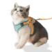 Fueegue Cat Harness with Leash Escape Proof Adjustable Soft for Cats and Dogs Puppy Harness Green S