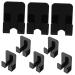 HEMOTON Acrylic Door Hook 8pcs Bathroom Hook Shower Door Wall-Mounted Towel Hanger Organizer Hangers Rack for Bathrooms Plug 6X4.5X2.8CM Black