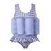 IMEKIS Girl Bojen Bathsuit Children Unisex swimwear swimming aid boys one-piece swimming suit with an adjustable buoyancy swimming power bathing clothing to swimming training suit 3-4 years of blue grille