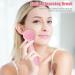 Bexdug Face Scrubber - Soft Silicone Facial Cleansing Brush - Manual Facial Cleansing Brush Skin Friendly Waterproof Face Cleaning Scrubber Pink - Buy Online on SooperMarket.com
