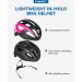 FUNWICT Adult Bike Helmet with Visor, Goggles & Rechargeable Rear Light Black Pink, L 57-61 cm - Buy Online on SooperMarket.com