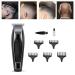 Professional Hair Clippers for Men Electric Haircut Kit Hair Trimmer 5W Powerful Sharply Blade Floating Cutting with 5 Guide Combs Gray