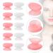 Newtay 20 Pcs Silicone Lip Brush Covers and Brushes for Lipsticks, Lip Gloss, Balm - Pink/White - Buy Online on SooperMarket.com