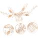 ABOOFAN Decor Hair Accessories Hair Clips Hair Barrettes Wedding Elegant Headdress Wedding Party Headdress Wedding Pearl Hair Pin Hair Side Comb Wedding Hair Pin Hair Comb Prom Bride Metal - Buy Online on SooperMarket.com