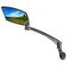 BriskMore Handlebar Bike Mirror, Scratch Resistant Glass Lens, Ajustable And Rotatable Safe Rearview Bicycle Mirror for Left or Right Side A:Silver Lens for Left