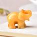 Handmade Carved Tangling Jade Elephant Gemstone Natural Crystal Figurine Good Luck Ornaments FZUGEDRLI (Color : Topaz)